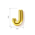 Goldener Buchstabe J Anhänger Detail mit 8mm Höhe und 5mm Breite für Schmuckzubehör. - Buchstabe J (TC255-562-J) / 5 Stück