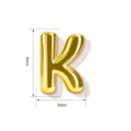 Goldener Buchstabe K Anhänger Detail Nahaufnahme, minimalistisch glattes Metall Zubehör. - Buchstabe K (TC255-563-J) / 5 Stück