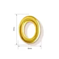 Minimalistischer Kupfer Buchstabe O Anhänger Detailansicht, glänzendes Gold Ketten Accessoire. - Buchstabe O (TC255-567-J) / 5 Stück