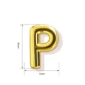 Goldener Buchstabe P Anhänger für DIY Halskette Armband minimalistischer Schmuck - Buchstabe P (TC255-568-J) / 5 Stück