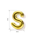 Goldener Buchstabe S Anhänger 8x6mm glattes Kupfer Initiale Halskette Armband Accessoire - Buchstabe S (TC255-571-J) / 5 Stück