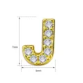Gouden letter J hanger sprankelende zirkonia koperen sieraden accessoire minimalisten - Letter J Hanger (TC255-036-J)