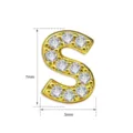 Gouden kubieke zirkonia letter S hanger 7x5mm DIY sieraden accessoire voor ketting - Letter S Hanger (TC255-045-J)