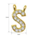 Goldener Buchstabe S Anhänger mit funkelnden Zirkonia Steinen, ideal für DIY Schmuckherstellung. - Buchstabe S Anhänger (TC255-071-J) / 5 Stück / Gold