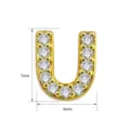 Verguld koperen letter U zirkonia geplaveide hanger DIY ketting sieraden 7x6mm - Letter U Hanger (TC255-047-J)