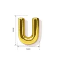 Goldenes Buchstabe U Anhänger Charm, glattes Metall minimalistisches Accessoire für Ketten. - Buchstabe U (TC255-573-J) / 5 Stück