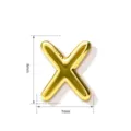 Goldener Kupfer Buchstabe X Anhänger, schlichtes glattes Design für Halsketten Armbänder. - Buchstabe X (TC255-576-J) / 5 Stück