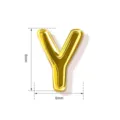 Goldene Buchstabe Y Anhänger 8x6mm Minimalistisch Glatt Kupfer Initial Charm Schmuck - Buchstabe Y (TC255-577-J) / 5 Stück