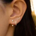 Copper Zirconia Multi-Stone Earring Set Variant For Women Elegant Gold Plated Jewelry Gift - Gold Tone Rhinestone Style (Style 36)