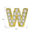 Goud geplaveide zirkonia letter W hanger DIY ketting sieraden accessoire 7x9mm - Letter W Hanger (TC255-049-J)