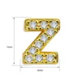 Gouden kleur letter Z hanger bedel met schitterende zirkonia stenen koper DIY sieraden. - Letter Z Hanger (TC255-052-J)