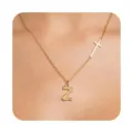Gold letter Z pendant necklace with cross detail, elegant clavicle chain fashion jewelry. - Letter Z