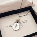 Collana geometrica in resina bohémien catena clavicola chic design di nicchia gioielli - 54# Collana - Nero - Argento