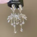 Boucles d'oreilles strass style cour française luxe élégantes cristaux pendants pour femmes - Style 35