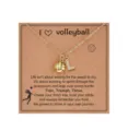 Modische Sport Volleyball Buchstaben Halskette für Damen, stylische Kette als Geschenk. - Buchstabe L - Gold / Gold