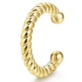 Gold twisted ear cuff non-pierced cartilage earring minimal daily jewelry versatile style - Style 8 / Gold