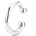 Silver non-piercing ear cuff minimalist metal clip on cartilage earring for daily wear - Style 7 / Silver