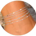 Multi-layer silver chain anklet set, minimalist geometric bead foot jewelry for women and girls. - Silver Multilayer Beaded Fine Chain Set (sc1231004251259) / Silver Style 3 (sc1231004251259)