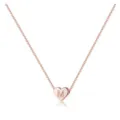 Collana con ciondolo cuore lettera M oro rosa catena delicata minimalista gioielli - Stile Lettera M / Oro rosa