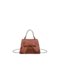 Brown mini girls handbag with cute bow and chain strap, perfect stylish shoulder bag. - Brown