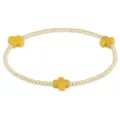 14K gold plated beaded bracelet with yellow cross charms, elegant stretch wrist jewelry - Cross Style / 3mm Beads Pack / Yellow