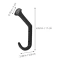 Detailed size guide for rustic black cast iron nail-shaped wall hook in inches and cm. - Minimalist Style (Minimalist Hook)