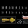 Tableau des tailles et dimensions pour capsules de gel Sculpted Coffin 16 tailles - Cercueil Sculpté Court (Arche 01) / Pack de 320 Pièces / Transparent
