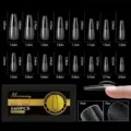 Capsules d'ongles en soft gel cercueil sculpté extra longues, 16 tailles, 160 pcs - Cercueil Extra Long (Arche 04) / Pack de 160 Pièces / Transparent