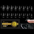 Coffret de capsules à ongles stiletto SCULPTED semi-mats en 16 tailles et 320 pièces - M / Stiletto Gel Souple Moyen (Arche 20) / Pack de 320 Pièces / Transparent