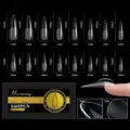 160 embouts à ongles Sculpted Soft Gel en 16 tailles pour manucure stiletto pro - XL / Stiletto Extra Long (Arche 22) / Pack de 160 Pièces / Transparent