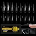 Tableau des tailles pour capsules de faux ongles stiletto en gel souple, lot de 160 - 2XL / Stiletto 3X Long (Arche 23) / Pack de 160 Pièces / Transparent