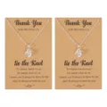 Silver knot pendant necklace with thoughtful message card, perfect for bridal party gifts. - Silver Knotted Style (2)