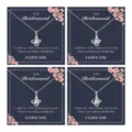 Elegant silver interlocking knot pendant necklace with bridesmaid greeting card gift set. - Silver Circular Knot With Blue Card (Style 3)