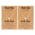 Elegant silver pearl pendant necklace with thank you card for wedding party gifts. - Silver Pearl Pendant Style (4)