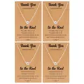 Silver bead necklace with tie the knot card, elegant pendant jewelry gift for party wear. - Silver Round Bead Style (5)