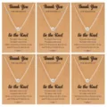 Silver chain necklace with pearl pendant on bridal card gift for wedding party events - Silver Pearl Card Style (6)