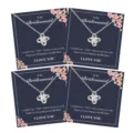 Silver bridesmaid necklace set with elegant card packaging, perfect for wedding gifts. - Silver Fashion Card Style (11)