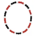 Stylish red black and white beaded necklace fashion jewelry gift for men and women - Red Black and White Multicolor