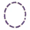 Collier de perles en cristal pavé violet et blanc, choker shamballa élégant pour femmes hommes - Style Violet et Blanc