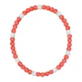 Red and silver beaded necklace sparkling crystal tennis choker for men women fashion jewelry - Red and Silver Multicolor