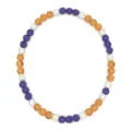 Baseball bead necklace crystal rhinestone choker colorful hip hop jewelry fashion gift for men - Blue Orange and White Multicolor