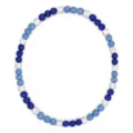 Blue and white rhinestone beaded necklace sparkling crystal choker for men fashion jewelry gift - Gradient Blue and White Style