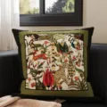 Cuscino decorativo vintage retro con stampa d'arte in miniatura persiana classica con animali. - 35x35cm (Senza Anima) / Stile 1