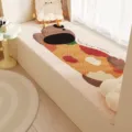 Cuscino in peluche ispessito per finestra tappeto caldo invernale stile crema camera da letto accogliente - 40*60cm (Cachemire Sintetico) / Cane Arancione