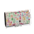 Women's Christmas doodle long wallet PU leather trifold clutch purse with card slots. - 18x10cm / White Doodle Christmas Print (szqb-038)