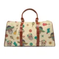 Canvas travel duffel bag with Mexican skull pattern weekend luggage for women and men - Mexican Day Of The Dead Skull Style (LXB-0011) / 52x24x29cm