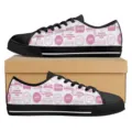 Muttertag Druck Low-Top Segeltuch Turnschuhe, stilvolle Freizeitschuhe für Damen und Mädchen. - 38 / Weißer Festlicher Druck Stil (DF20023)