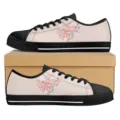 Personalisierte Muttertag Print Low Top Segeltuch Sneaker freizeitschuhe fuer damen geschenk - 38 / Rosa Herz-Blumen-Stil (DF20038)