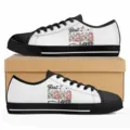 Muttertag Druck Low-Top Segeltuch Turnschuhe, modische Schnür-Flats für Damen. - 38 / Weißer Best MAMA Ever Druck (DF20049)