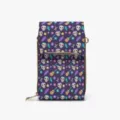 Purple Day of the Dead skull print crossbody phone bag and small wallet for women - Style sjxb0023 / 13*20cm